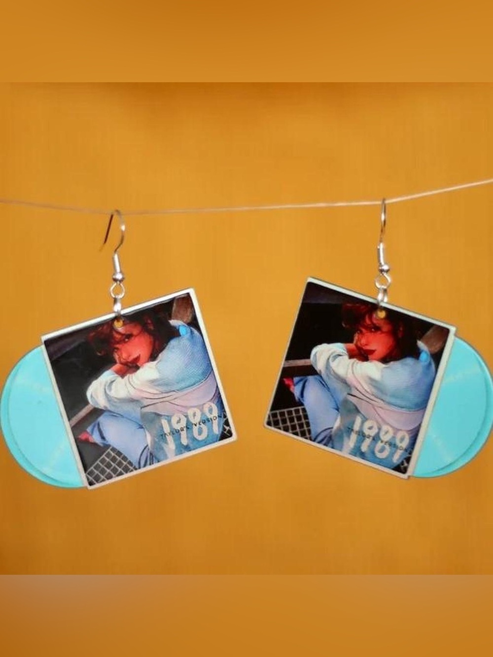 1989 Taylor Swift Vinyl Dangle Earrings Taylors Version Album Cover